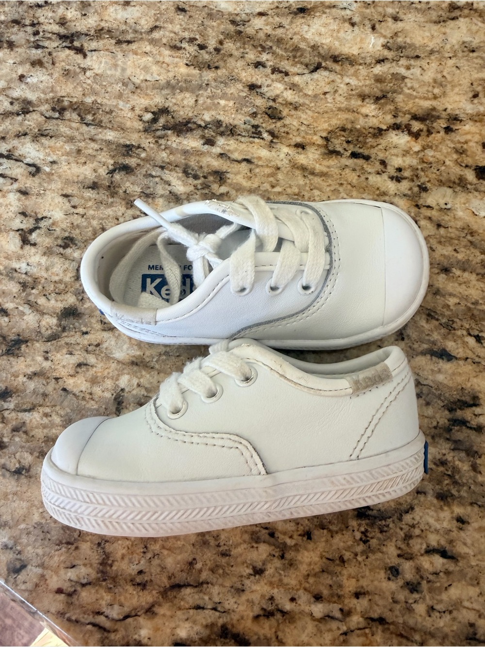 Keds White Toddler Canvas Lace-Up Sneakers